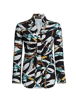 Sohoreh Chain Jersey V-Neck Shirt