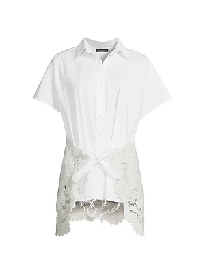 Kumo Appliqué Lace Wrap Shirt