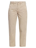 Twisted Cotton Slim-Fit Pants