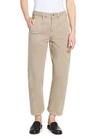 Twisted Cotton Slim-Fit Pants