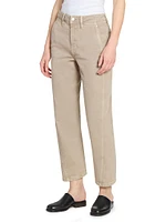 Twisted Cotton Slim-Fit Pants