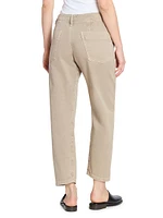 Twisted Cotton Slim-Fit Pants