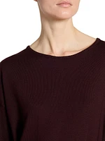 Sweater Wool-Blend Tie Maxi Dress