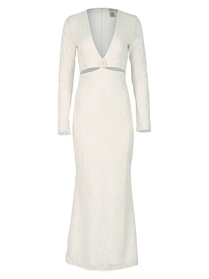 Manola V-Neck Lace Dress