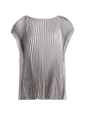 Crinkled Satin Boxy Top