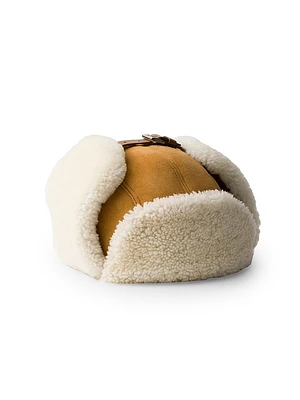 Suede Shearling Trapper Hat
