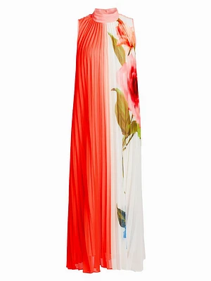 The Reilley Spring Memory Pleated Printed Midi Dress