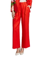 The Simone Linen-Blend Wide-Leg Pants
