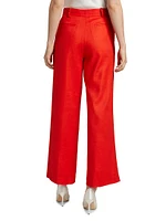 The Simone Linen-Blend Wide-Leg Pants