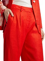 The Simone Linen-Blend Wide-Leg Pants