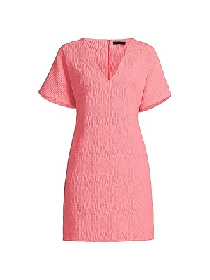 Textured Cotton Jacquard Dress
