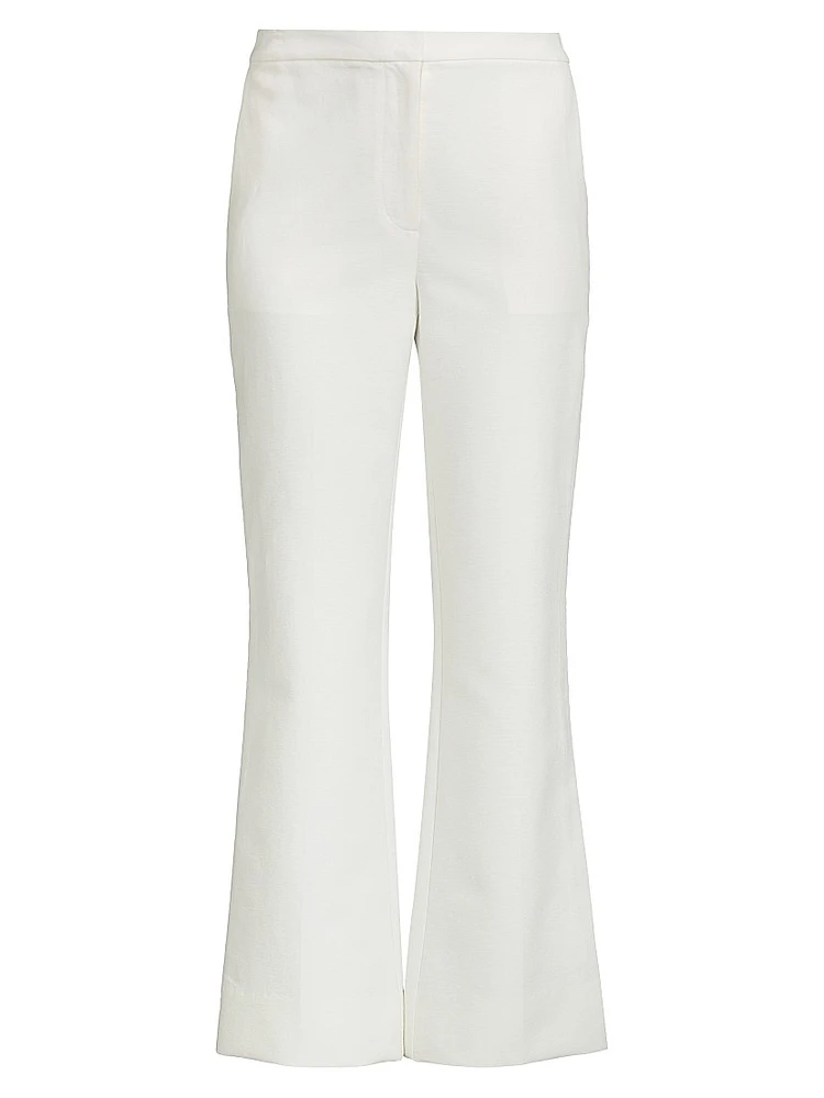 Techno Cotton Flared Trousers