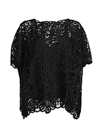 Raffia Lace Caftan Top