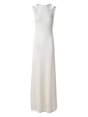 Crochet Sleeveless Maxi-Dress