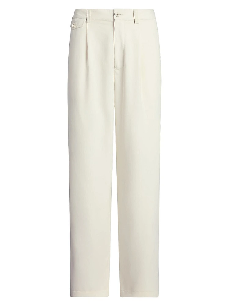 Gordon Wool Pleated Ankle Pants
