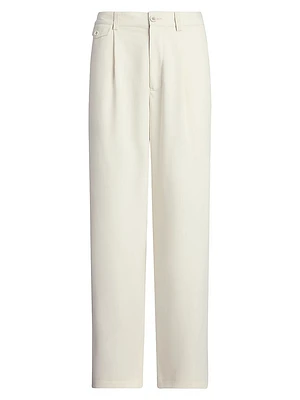 Gordon Wool Pleated Ankle Pants