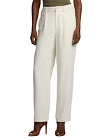 Gordon Wool Pleated Ankle Pants