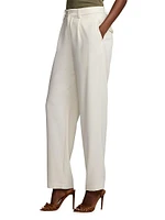 Gordon Wool Pleated Ankle Pants