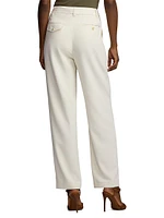 Gordon Wool Pleated Ankle Pants