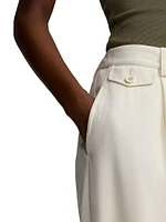 Gordon Wool Pleated Ankle Pants