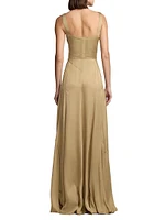 Julie Silk Charmeuse Corset Gown