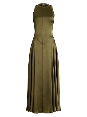 Sienna Satin Sleeveless Midi-Dress