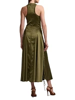Sienna Satin Sleeveless Midi-Dress