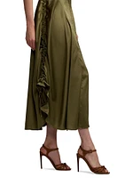 Sienna Satin Sleeveless Midi-Dress