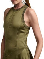 Sienna Satin Sleeveless Midi-Dress