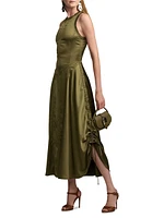 Sienna Satin Sleeveless Midi-Dress