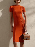 Cashmere Bodycon Knee-length Dress