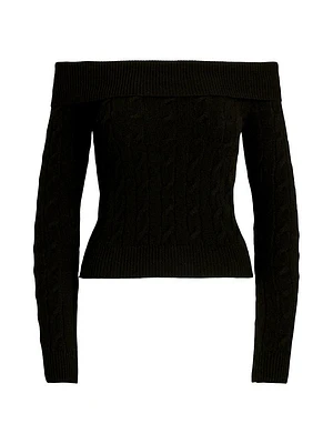 Off-the-Shoulder Cashmere Top