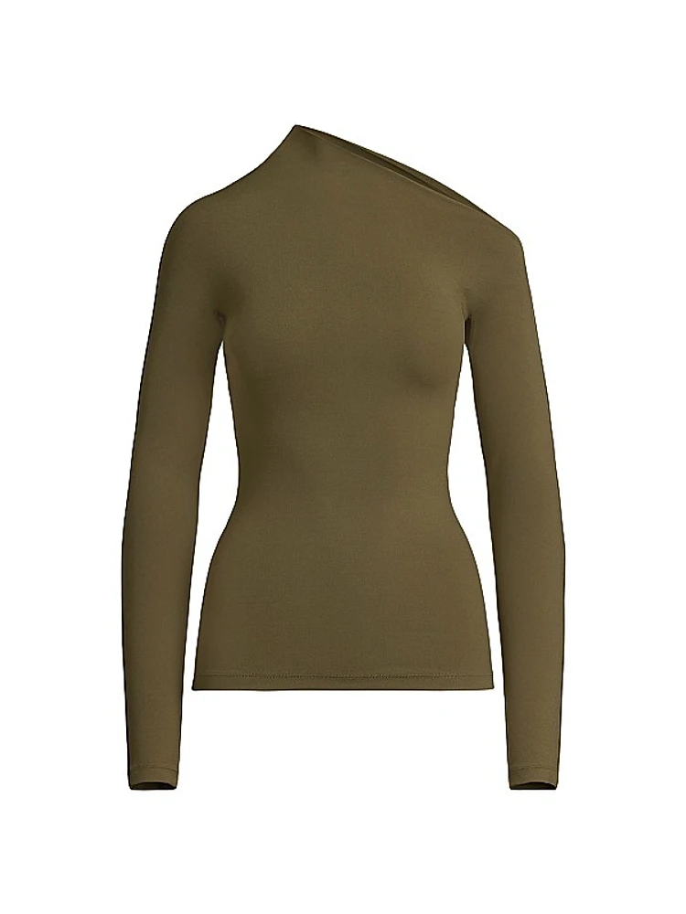 Fluid Jersey One-Shoulder Top