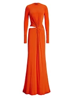 Twist Cut-Out Jersey Gown