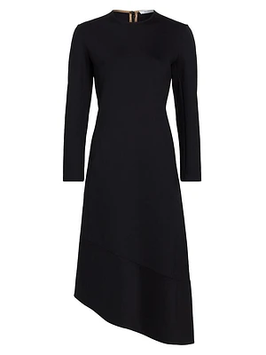 Ulla Asymmetric Jersey Midi-Dress