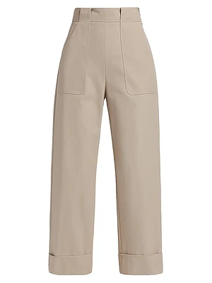 Palio Cotton Wide-Leg Crop Pants