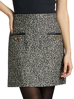 Cosa Wool-Blend Tweed Miniskirt