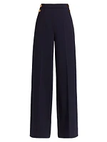 Polonia Stretch-Wool Wide-Leg Pants