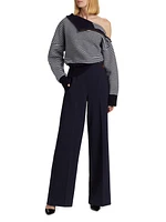 Polonia Stretch-Wool Wide-Leg Pants