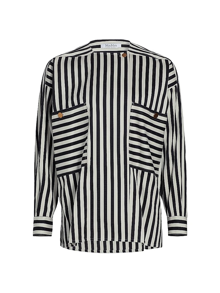 Paio Striped Cotton-Silk Jacket
