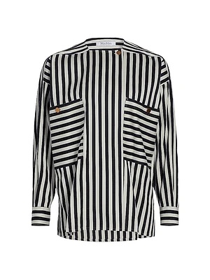 Paio Striped Cotton-Silk Jacket