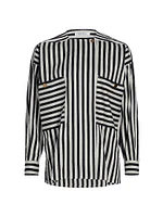 Paio Striped Cotton-Silk Jacket