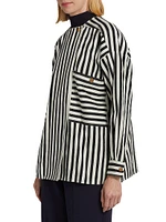 Paio Striped Cotton-Silk Jacket