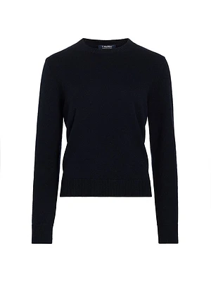Fedora Wool-Cashmere Crewneck Sweater