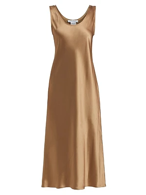 Banjo Silk Slip Midi-Dress