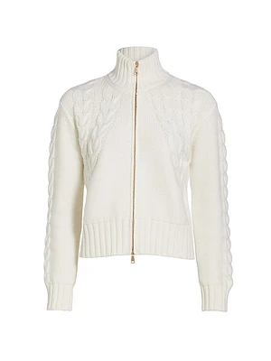Mabel Zip-Up Knit Cardigan