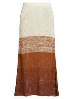 Ofrenda Gradient Crochet Midi-Skirt