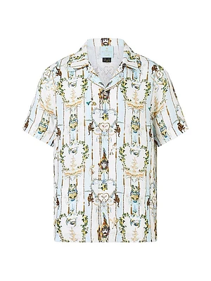 Camilla x White Lotus Cabana Printed Linen Camp Shirt