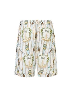 Camilla x White Lotus Printed Linen Shorts