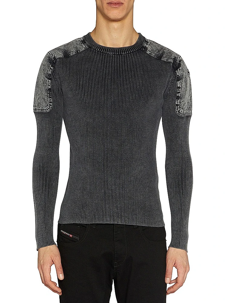 Martin Rib-Knit Crewneck Top